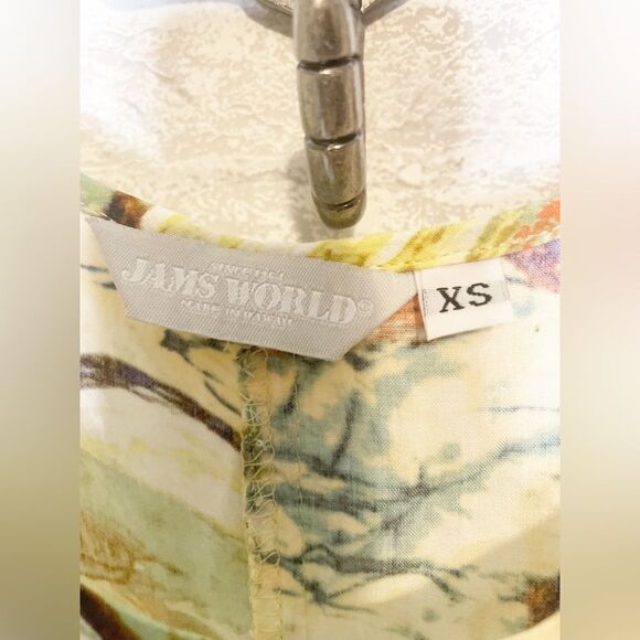 Jams World Midi Tropical Leaf Printed Marble Fern Dress With Pockets - Picture 6 of 7